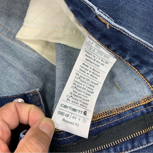 Carhartt Mens Jeans Relaxed Fit Denim Blue Size 44X32 - Picture 6 of 13